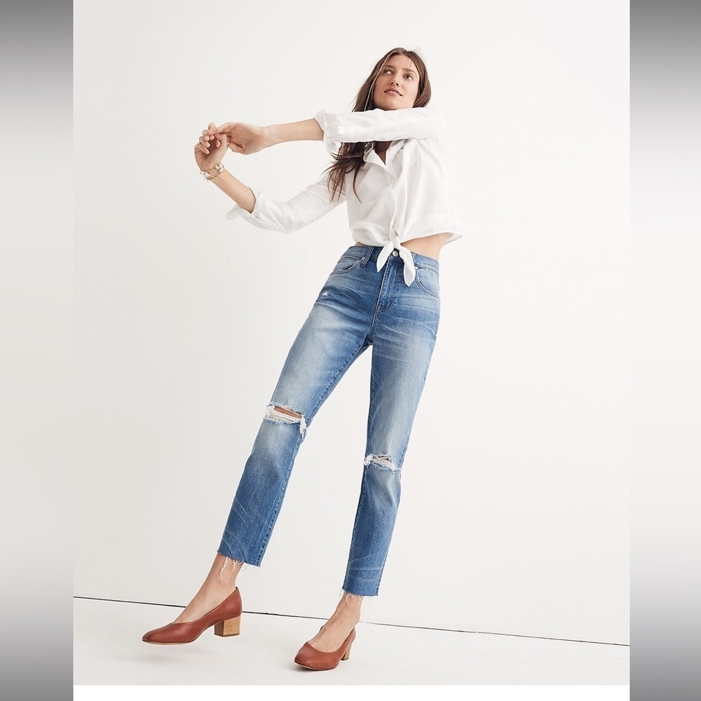 Madewell High Rise Slim Boyfrind Crop Jean Size 31